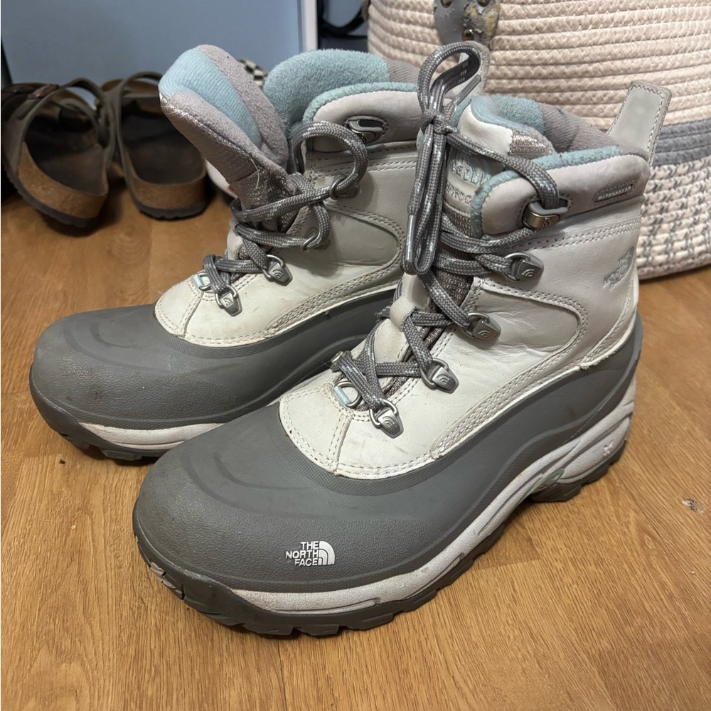 The North Face Women’s Gray, Light Blue & Cream Boots